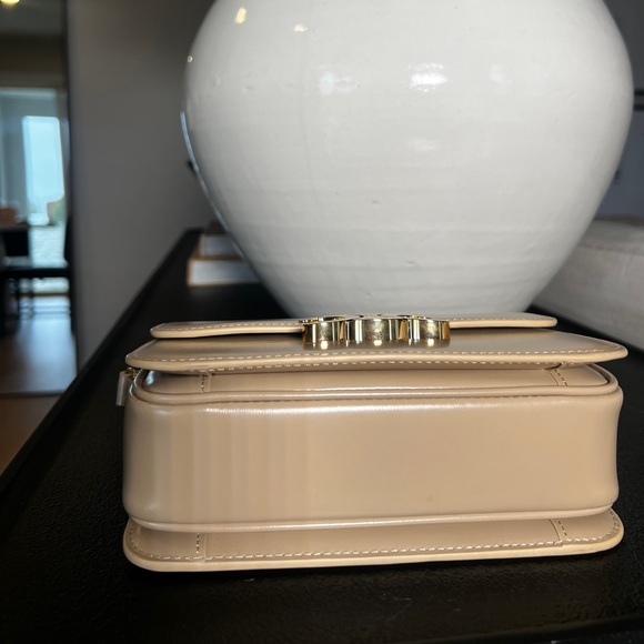 Brand New with Tags Celine Shiny Calfskin Medium Triomphe in Beige. - Picture 6 of 7